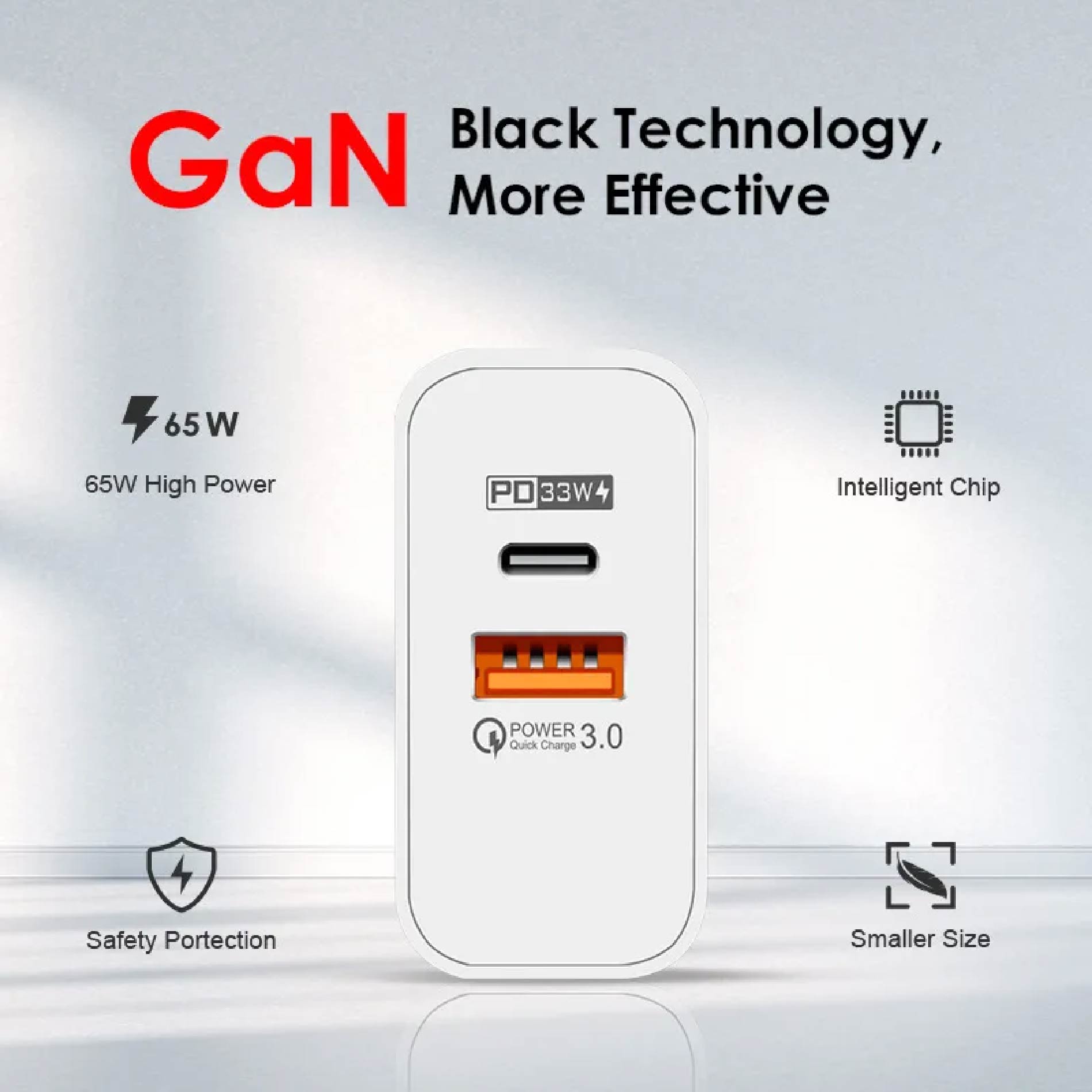 Miniatura 5 de Cargador Celular 65w Carga Rapida Pared